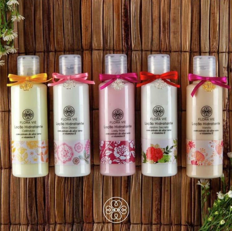 Linha de loções hidratantes Flora Vie