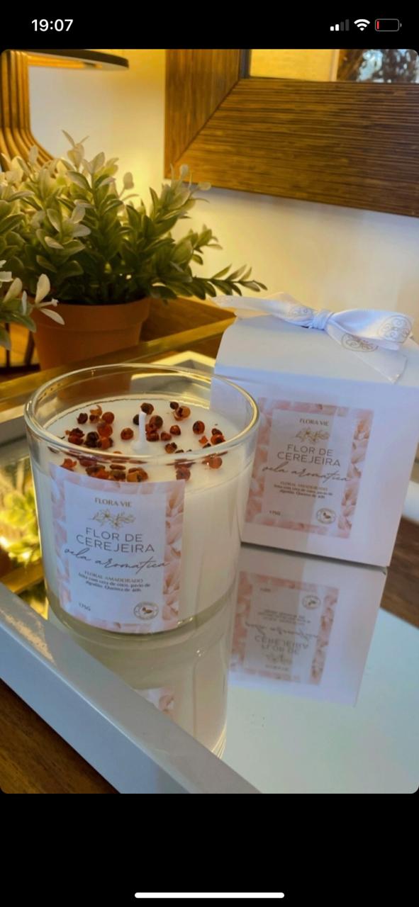 Vela aromática Flor de Cerejeira Flora Vie