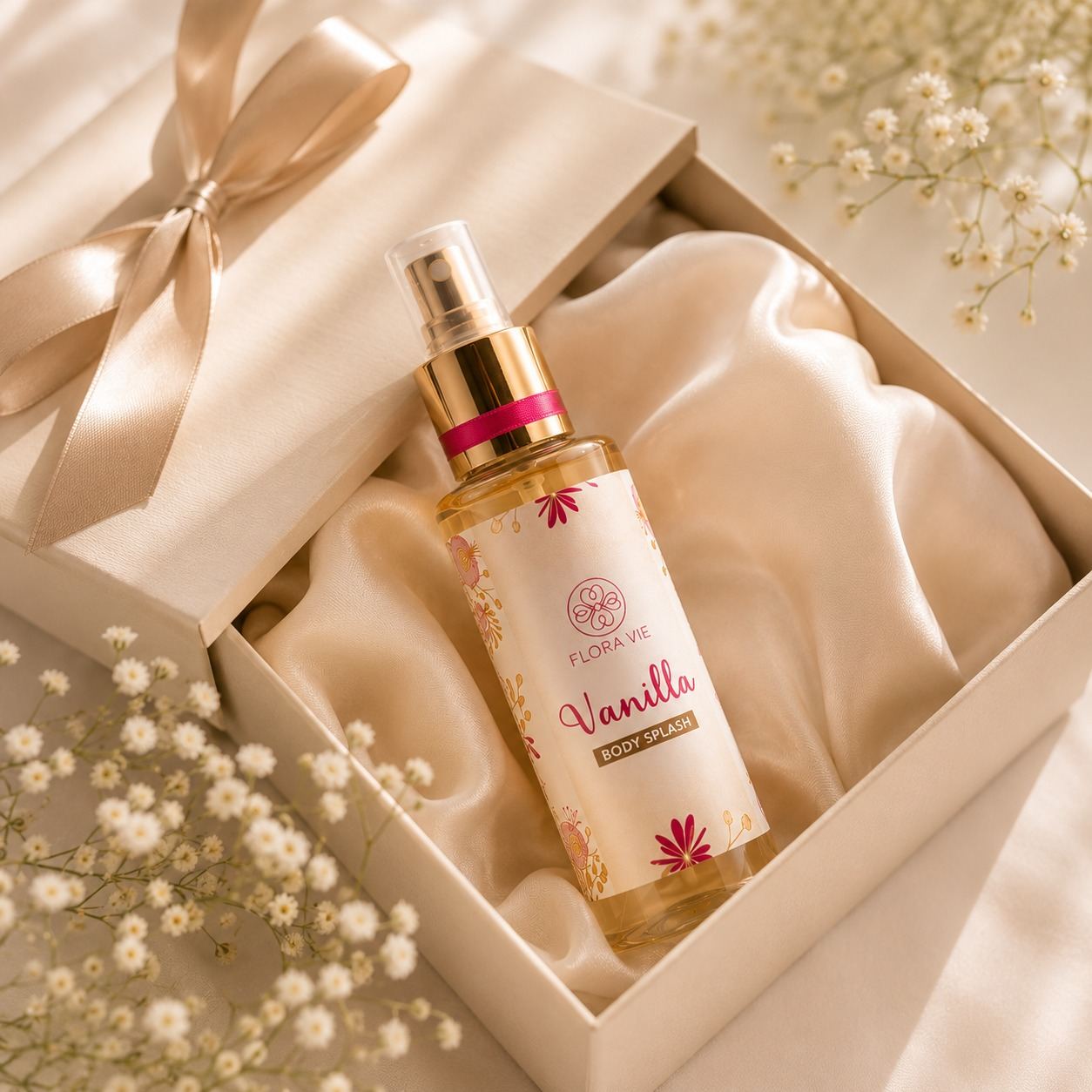 Body splash Vanilla Flora Vie em caixa presente